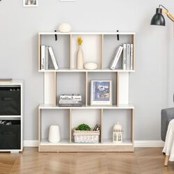 Стеллаж Homcom 836-259AK 100x30x124 cm (Oak/White) Thumb