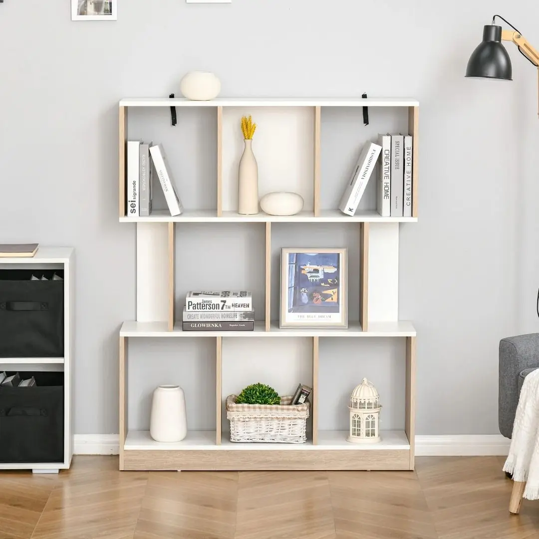 Стеллаж Homcom 836-259AK 100x30x124 cm (Oak/White) - 10