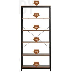 Etajera Homcom 836-279 80x30x180 cm (Oak/Black) Thumb