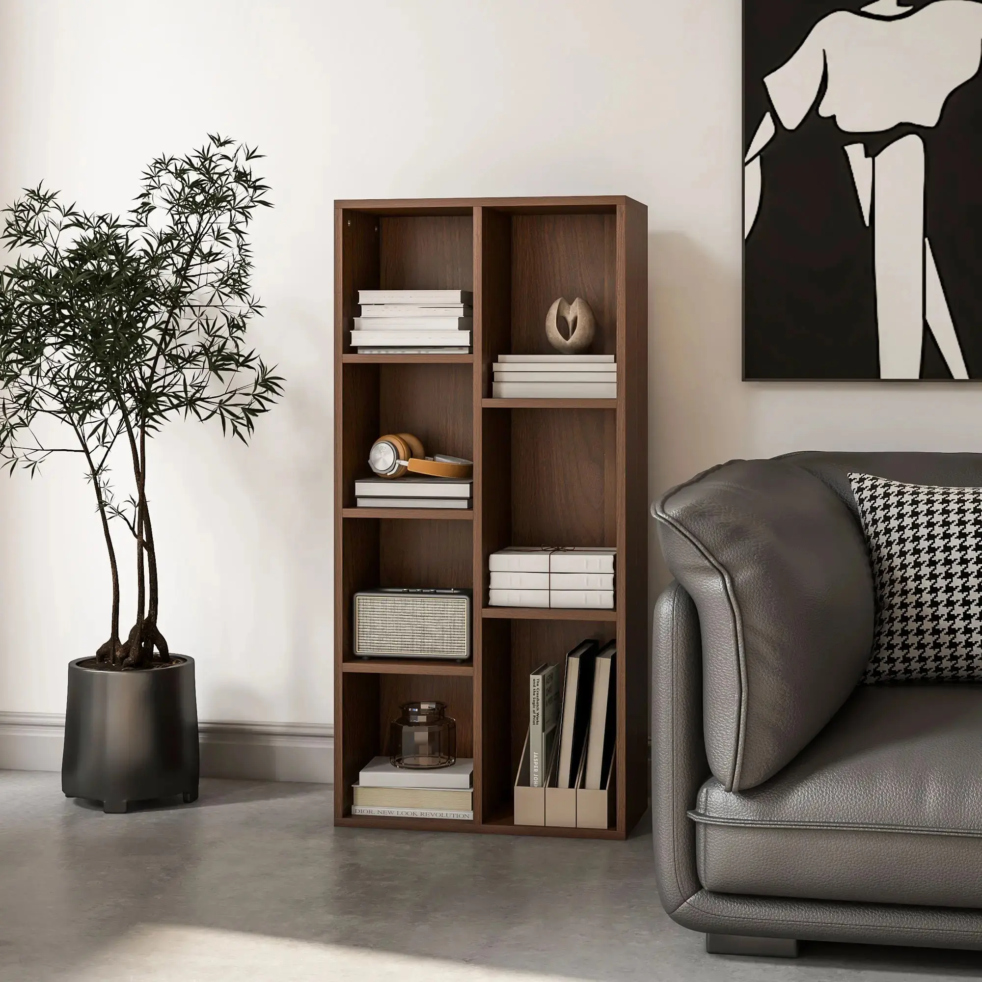 Etajera Homcom 836-367V80WN (Walnut) - 7