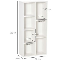 Стеллаж Homcom 836-367WT 50x24x106 cm (White) Thumb