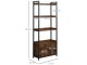 Etajera Homcom 836-387 75x30x180 cm (Rustic Brown/Black)