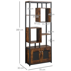 Etajera Homcom 836-388 (Brown/Black) Thumb