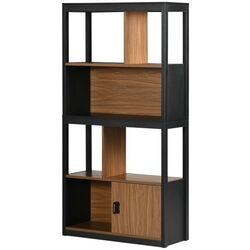 Стеллаж Homcom 836-504 (Walnut/Black) Thumb