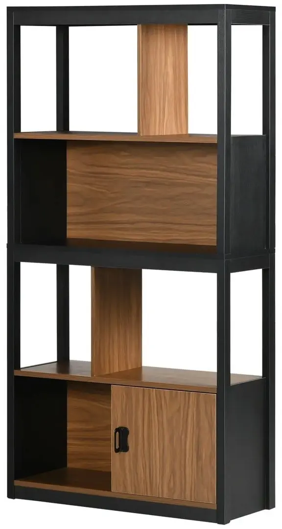 Стеллаж Homcom 836-504 (Walnut/Black) - 7