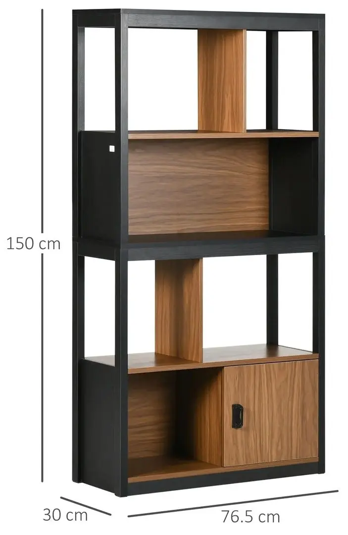 Стеллаж Homcom 836-504 (Walnut/Black) - 8