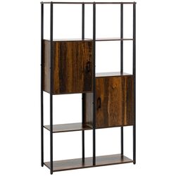 Etajera Homcom 836-522 90x30x159 cm (Rustic Brown/Black) Thumb