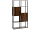 Etajera Homcom 836-522 90x30x159 cm (Rustic Brown/Black)