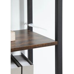 Etajera Homcom 836-522 90x30x159 cm (Rustic Brown/Black) Thumb