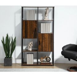Etajera Homcom 836-522 90x30x159 cm (Rustic Brown/Black) Thumb