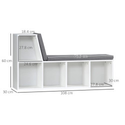 Стеллаж Homcom 836-536GY (White/Grey) Thumb