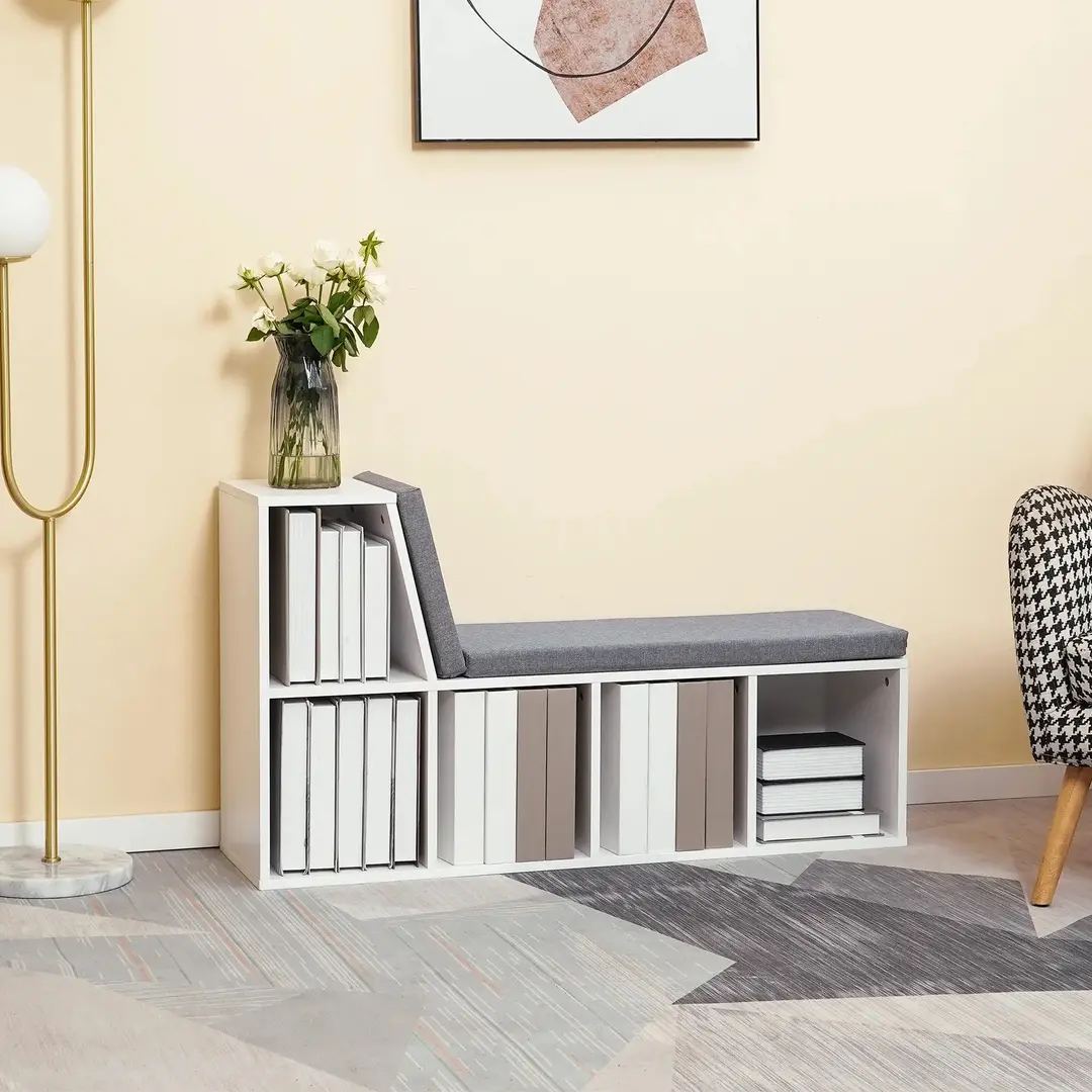 Стеллаж Homcom 836-536GY (White/Grey)