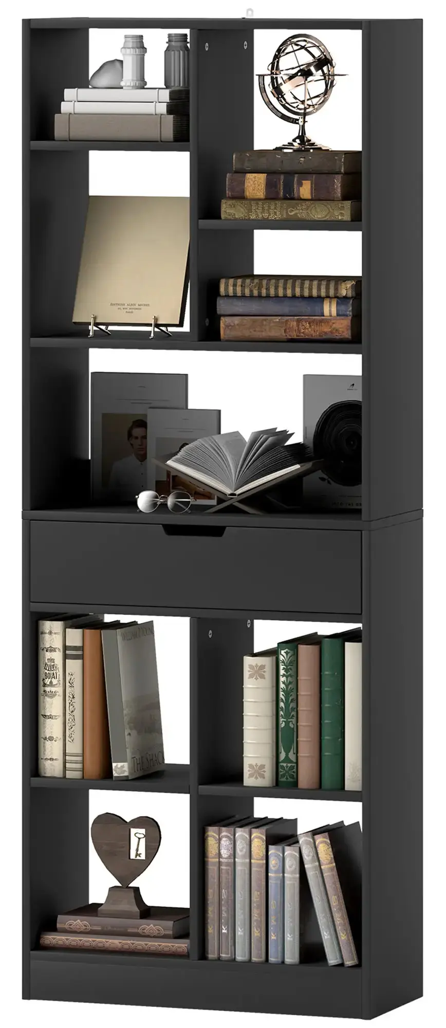 Etajera Homcom 836-546V80BK (Black) - 3