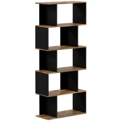 Стеллаж Homcom 836-557V00RB 70x29x163 cm (Rustic Brown/Black) Thumb