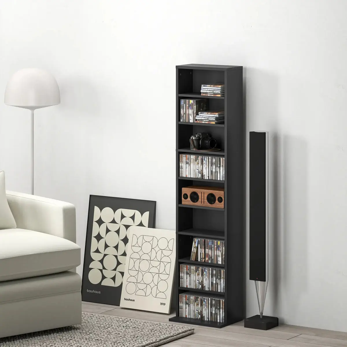 Etajera Homcom 836-596V00BK (Black) - 5