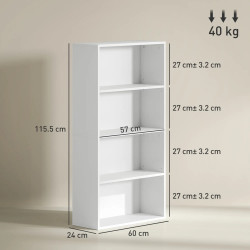 Etajera Homcom 836-601V01WT (White) Thumb