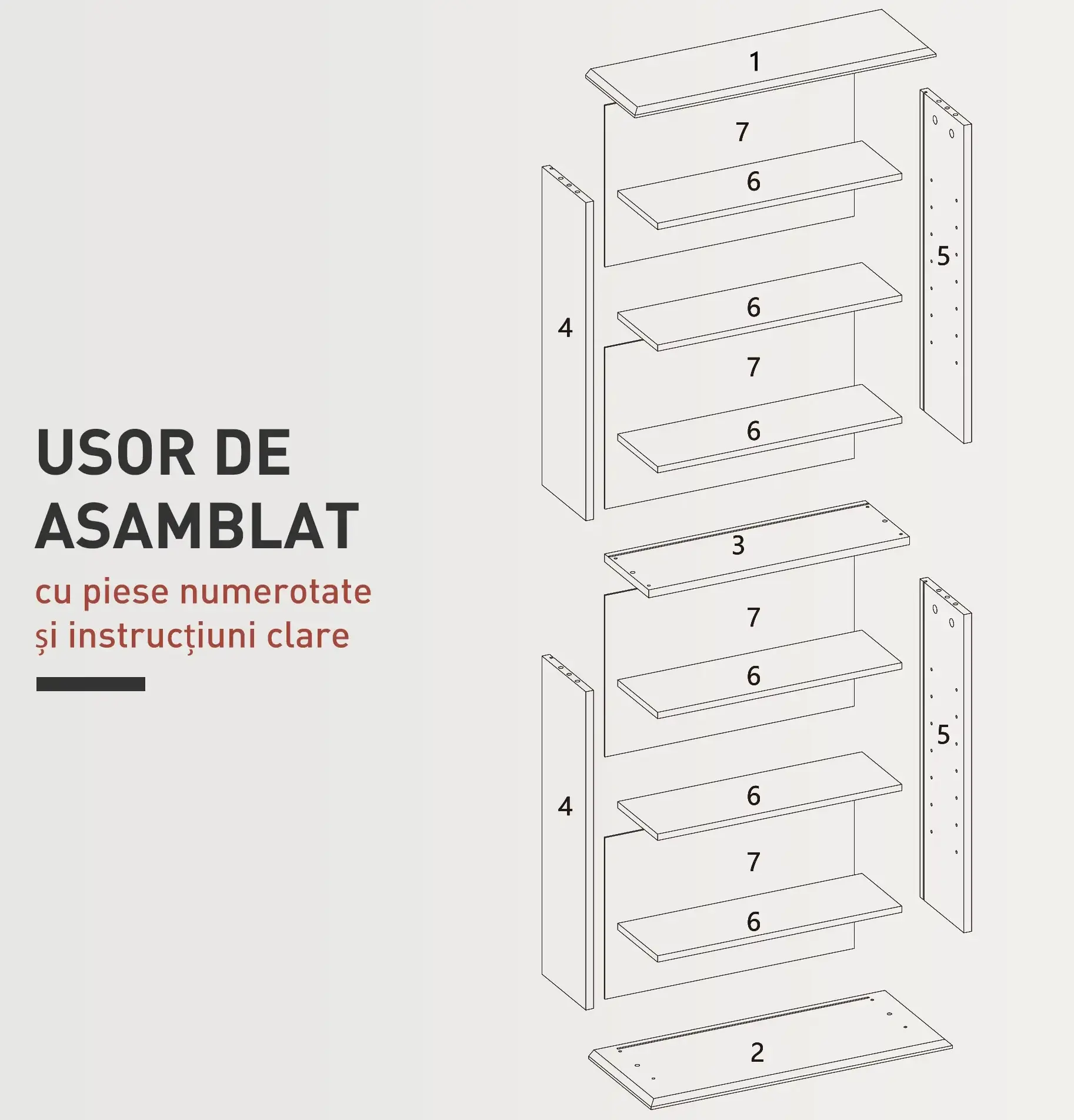 Стеллаж Homcom 836-603V00BK (Black) - 10