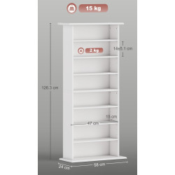Стеллаж HomCom 836-603V00WT (White) Thumb