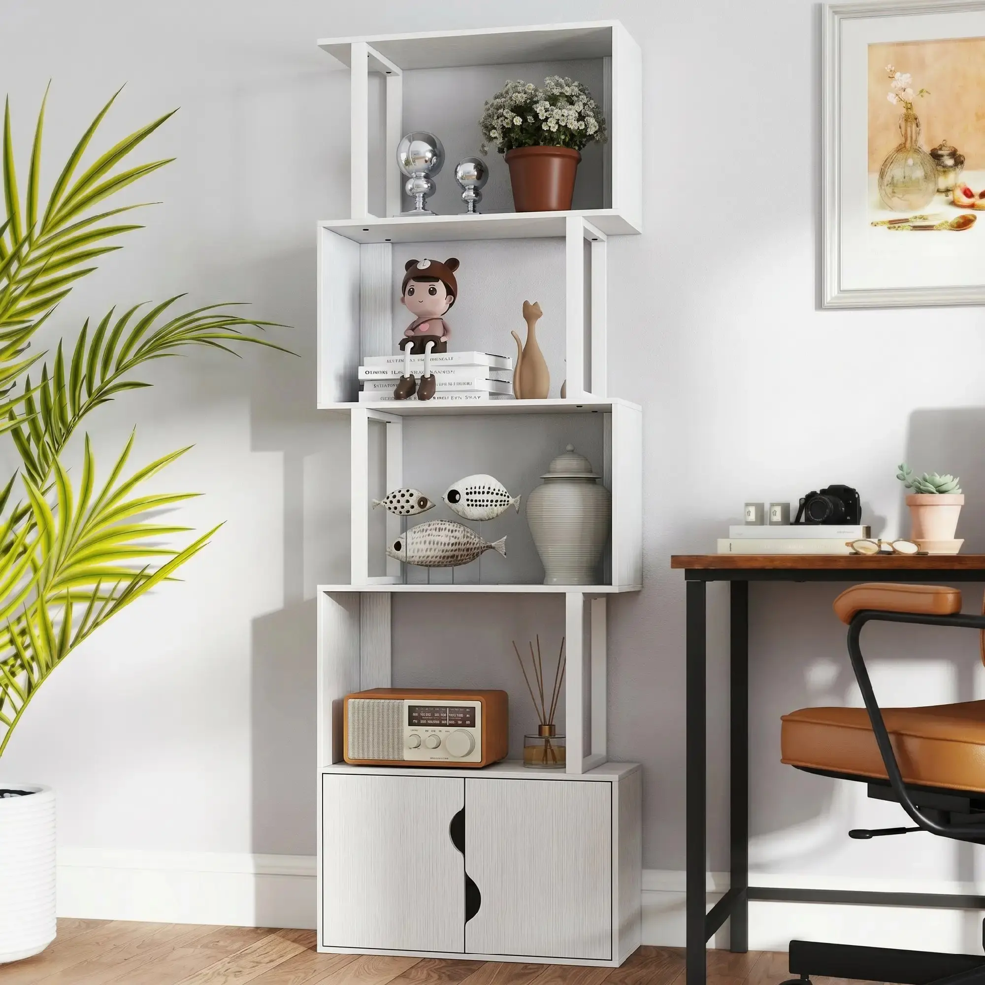 Etajera Homcom 836-619V00WT (White) - 5