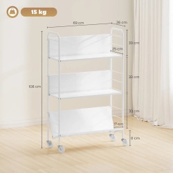Etajera Homcom 836-635V00WT (White) Thumb