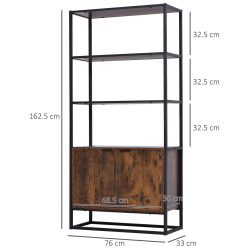 Etajera Homcom 838-027 (Brown/Black) Thumb