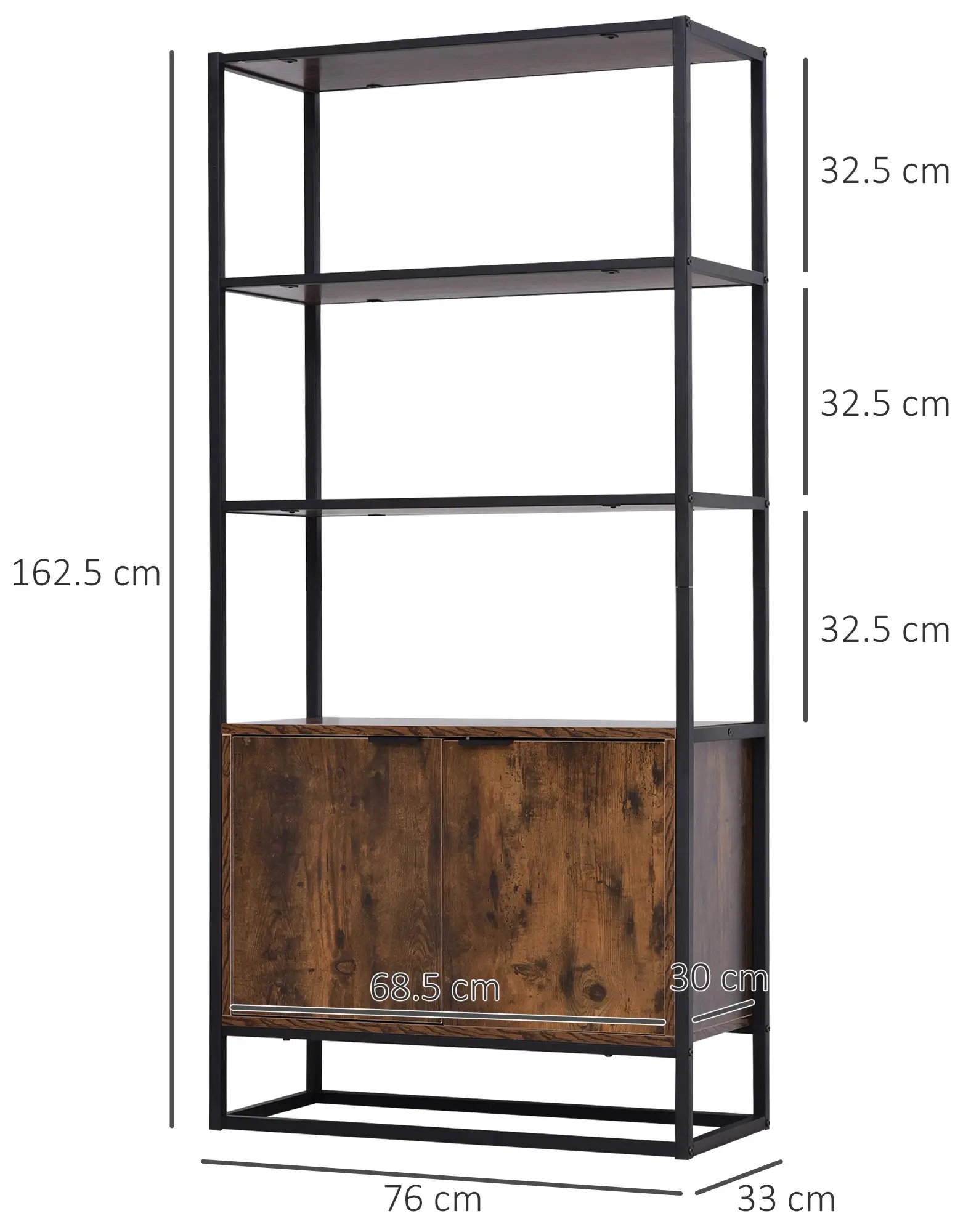 Etajera Homcom 838-027 (Brown/Black) - 4