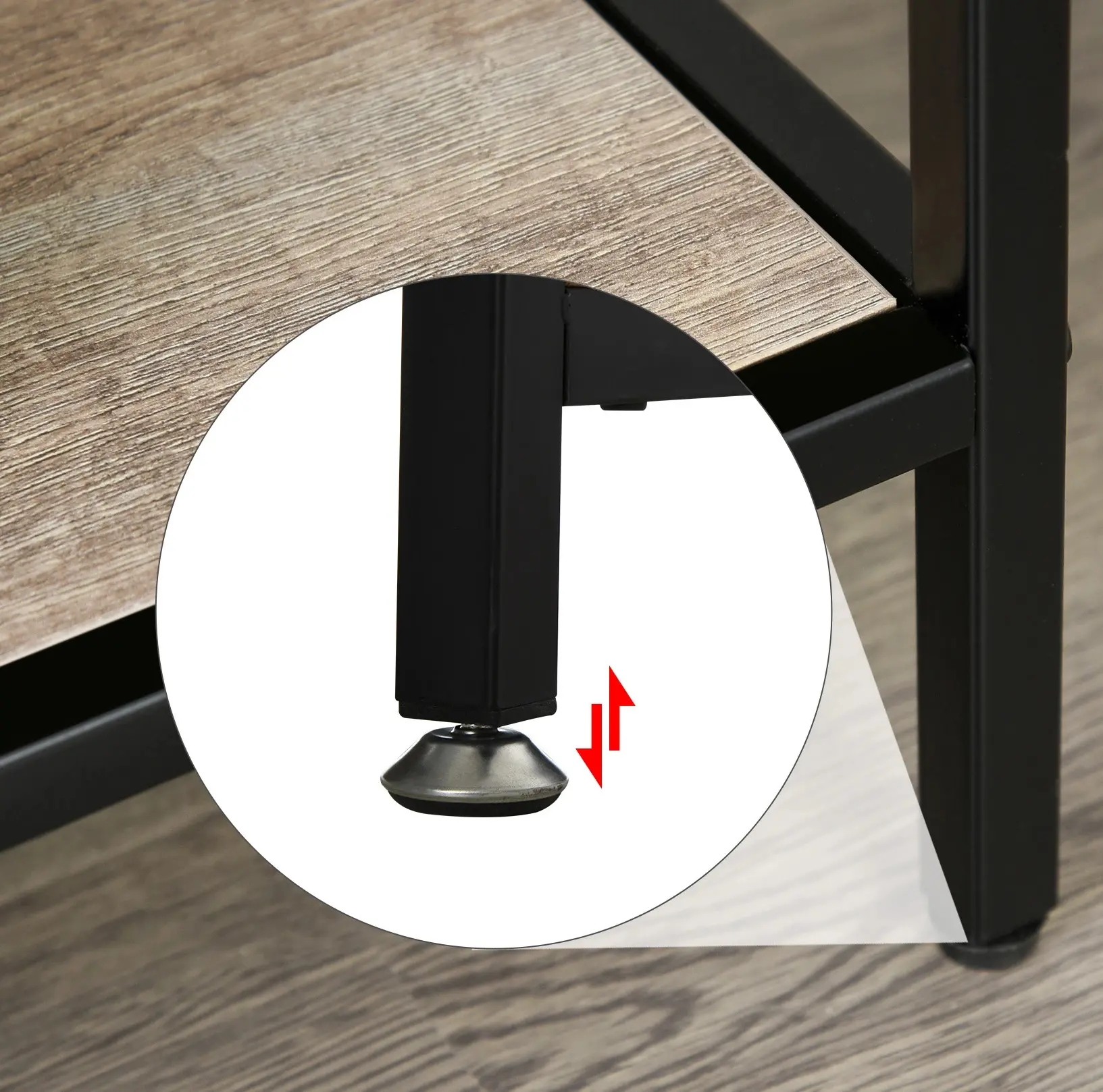 Etajera Homcom 838-046 (Oak/Black) - 7