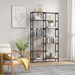 Etajera Homcom 838-048 100x30x182 cm (Brown/Black)