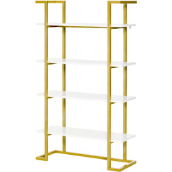 Стеллаж HomCom 838-112WT (White/Gold) Thumb