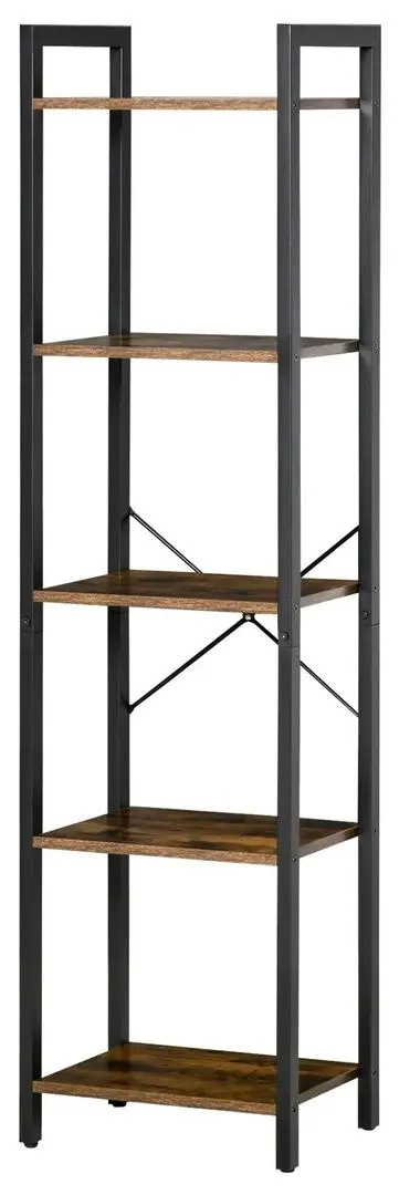 Etajera Homcom 838-162 40x30x154 cm (Rustic Brown/Black)