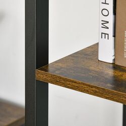 Etajera Homcom 838-162 40x30x154 cm (Rustic Brown/Black) Thumb