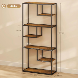 Etajera Homcom 838-305V00RB (Rustic Brown) Thumb