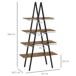 Etajera Homcom 838-378V00RB (Rustic Brown/Black) Thumb