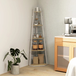 Etajera Homcom 838-519V00ND (Natural/White)