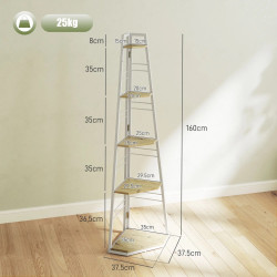 Etajera Homcom 838-519V00ND (Natural/White) Thumb
