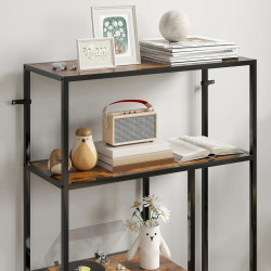 Etajera Homcom 838-546V00DW (Rustic Brown/Black) Thumb