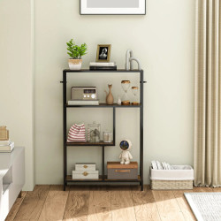 Etajera Homcom 838-546V00DW (Rustic Brown/Black) Thumb