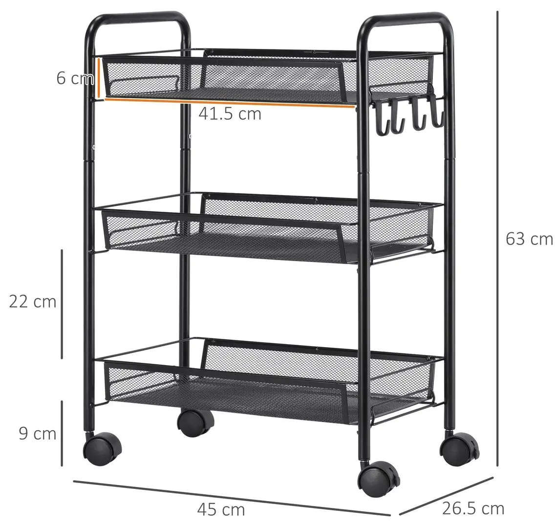 Etajera Homcom 850-162 45x63x26 cm (Black)