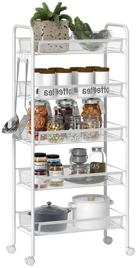 Etajera Homcom 850-164V00WT 45x26x106 cm (White)