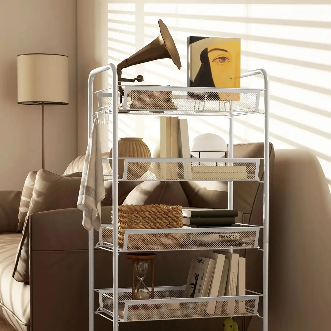 Etajera Homcom 850-164V00WT 45x26x106 cm (White)