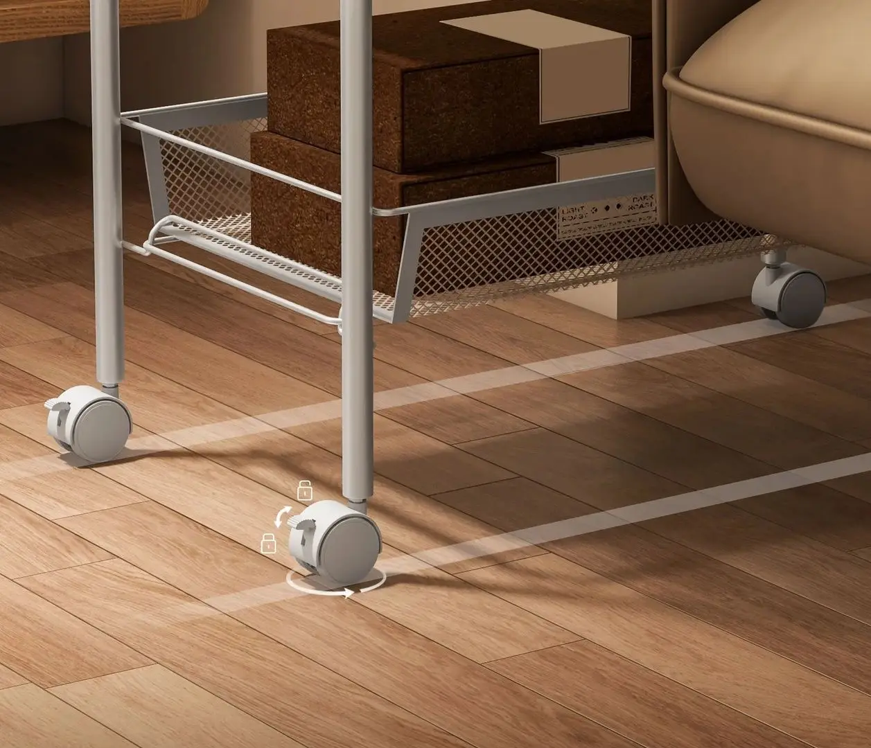 Etajera Homcom 850-164V00WT 45x26x106 cm (White)