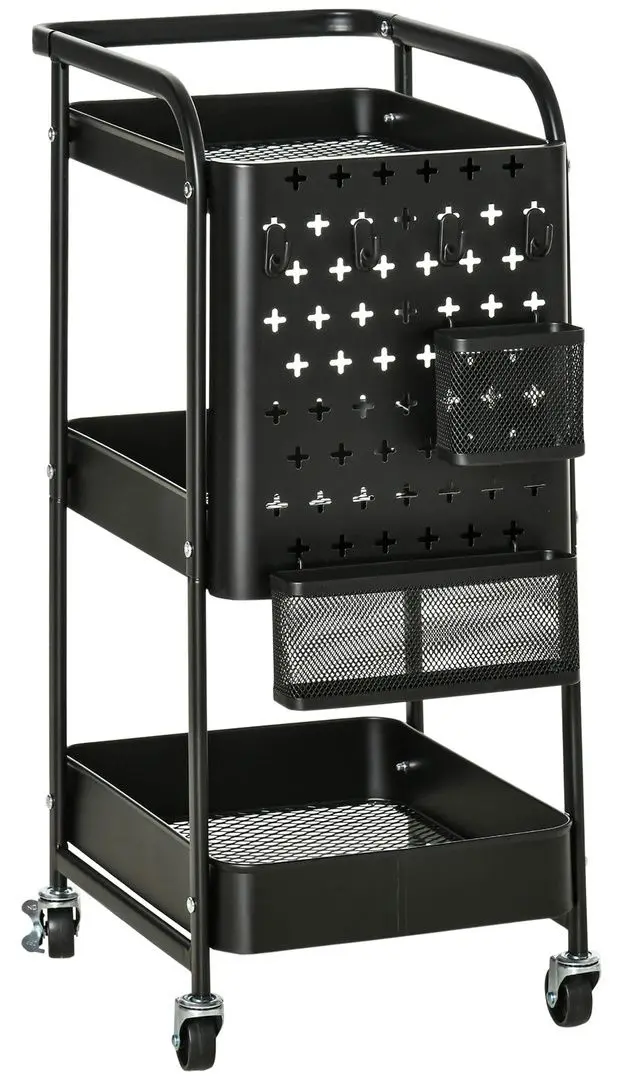 Etajera Homcom 850-185BK 51x32x75 cm (Black)