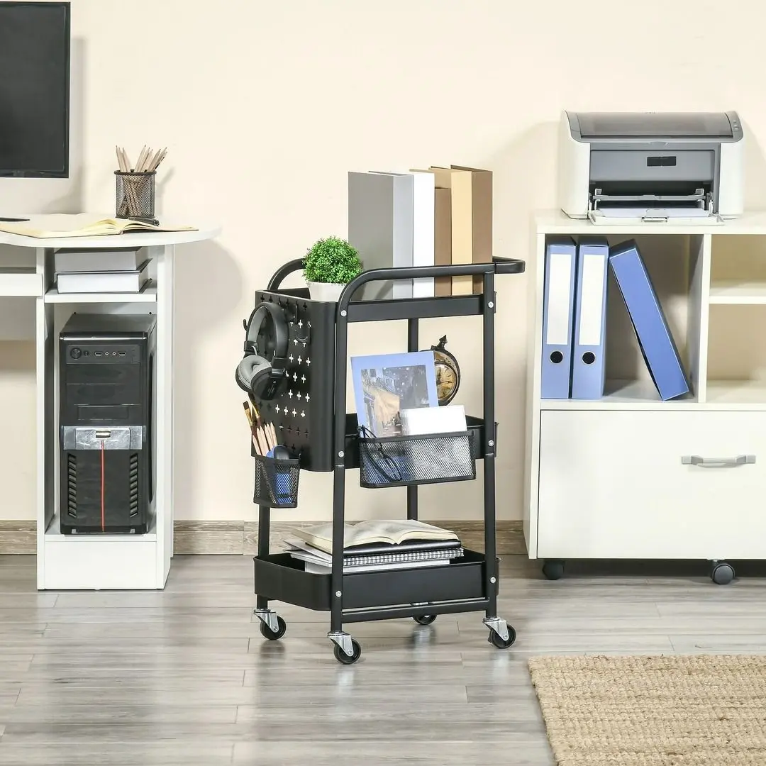 Etajera Homcom 850-185BK 51x32x75 cm (Black)