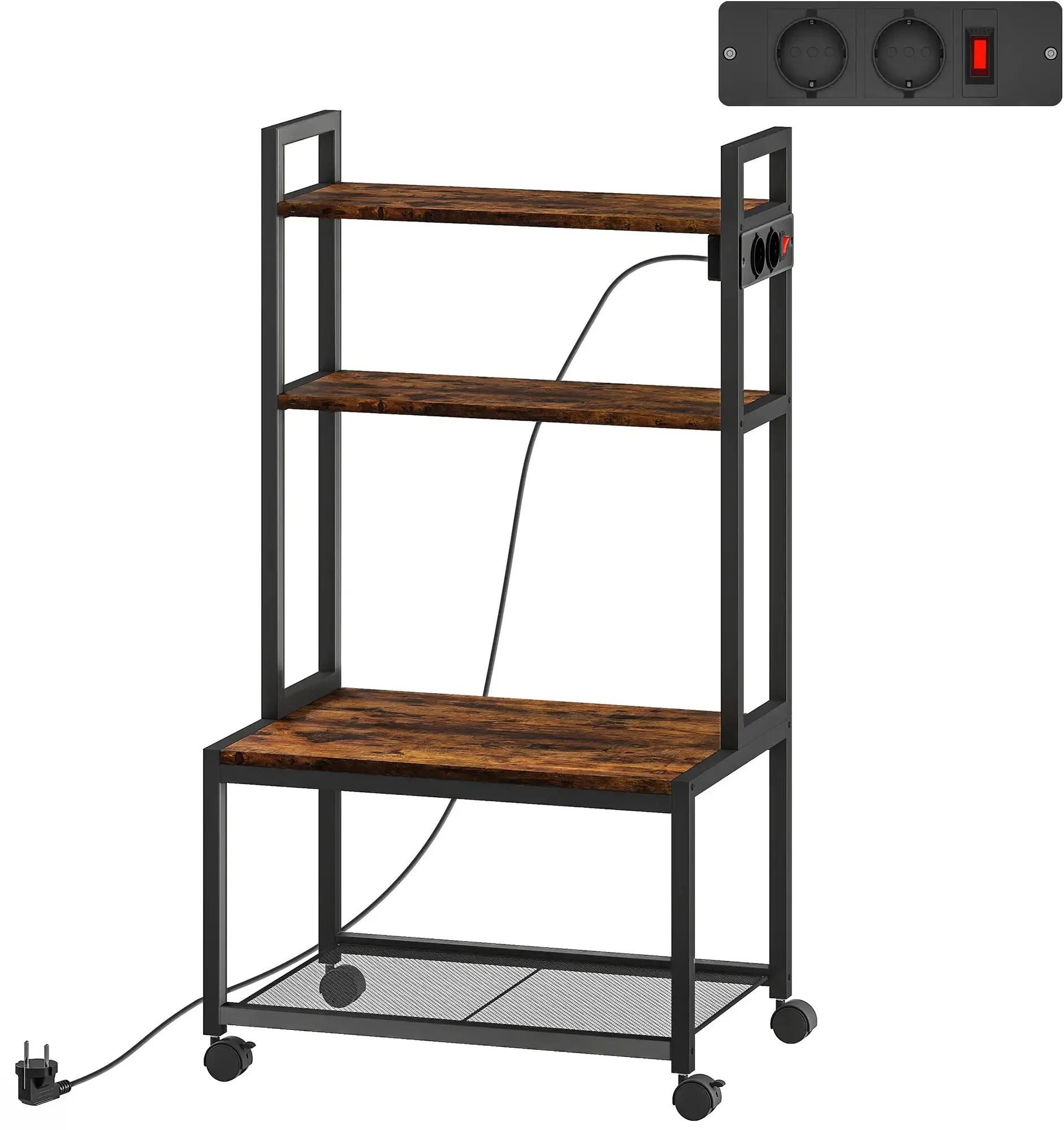 Стеллаж Homcom 924-106V90DW (Rustic Brown) - 2