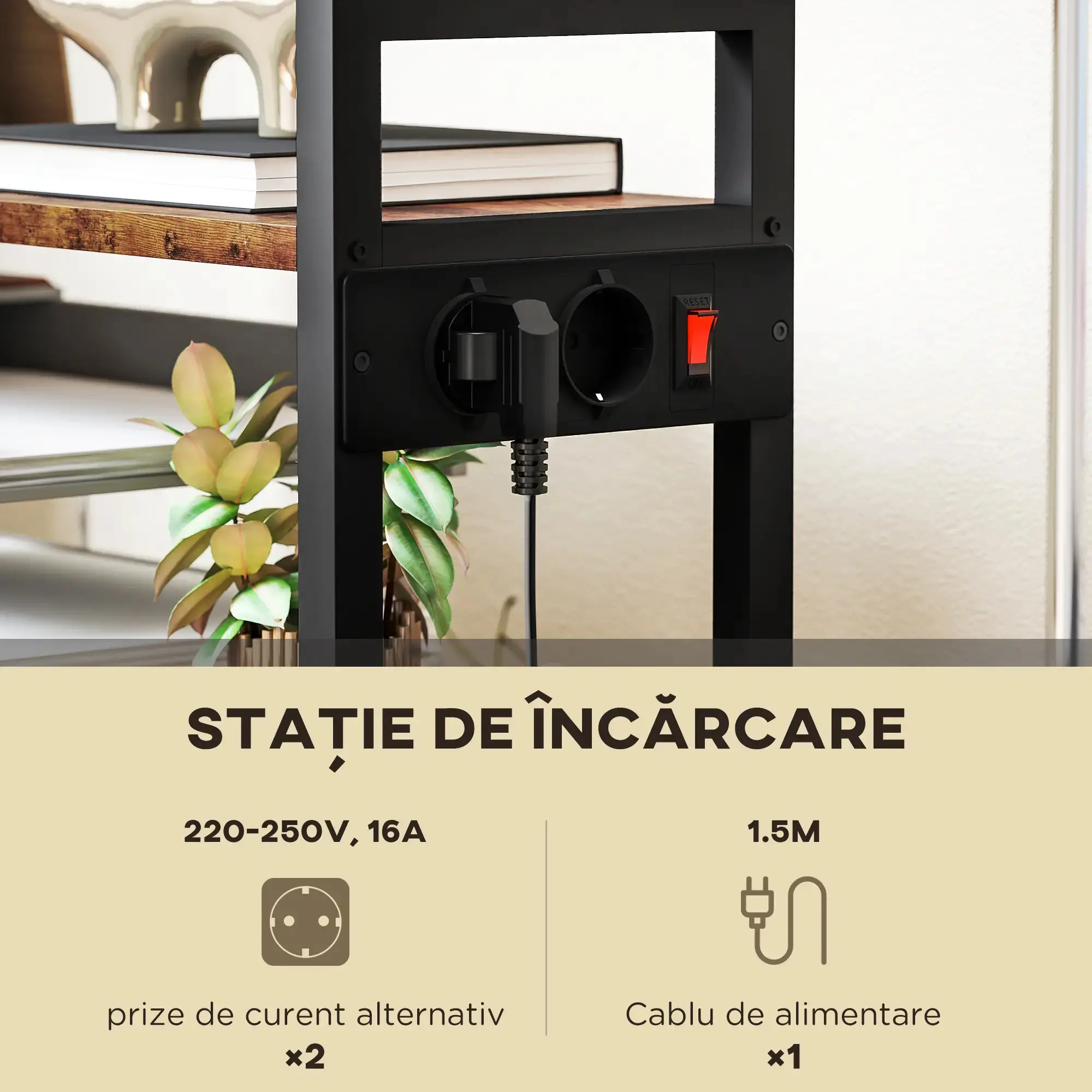 Стеллаж Homcom 924-106V90DW (Rustic Brown) - 7