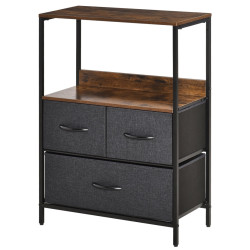 Etajera-comoda Homcom 831-398 (Rustic Brown/Dark Grey) Thumb