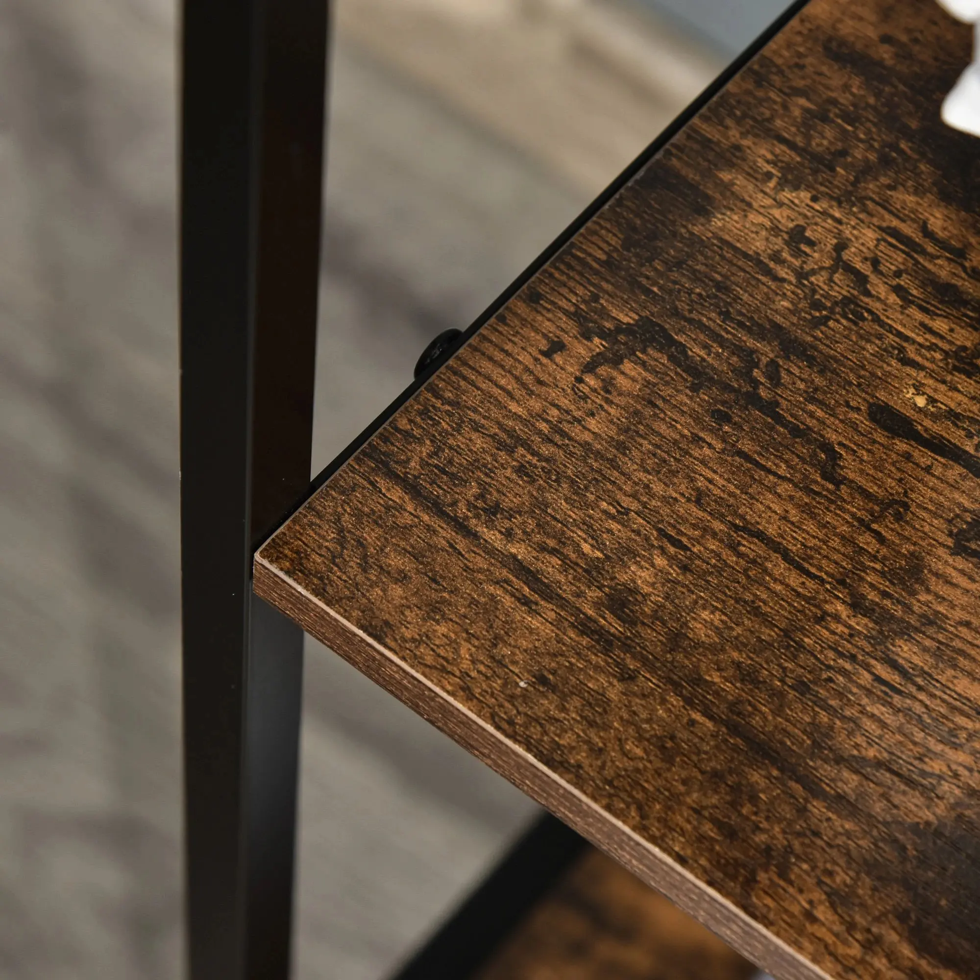 Etajera-comoda Homcom 831-407CG (Rustic Brown/Dark Grey) - 5