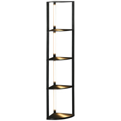 Etajera cu iluminare LED Homcom B31-465V90BK (Black) Thumb