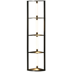 Etajera cu iluminare LED Homcom B31-465V90BK (Black) Thumb