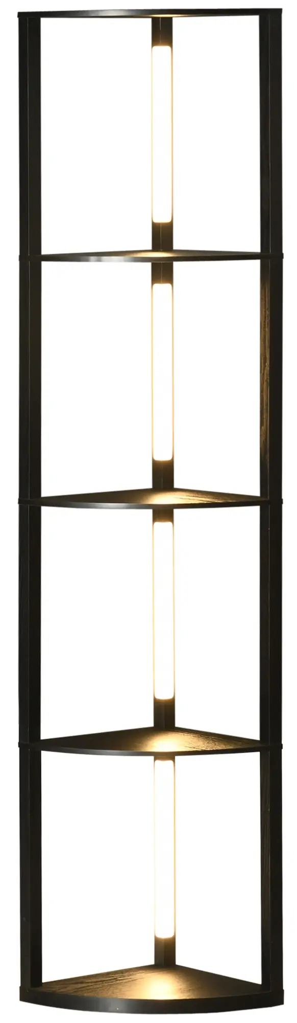 Etajera cu iluminare LED Homcom B31-465V90BK (Black) - 3